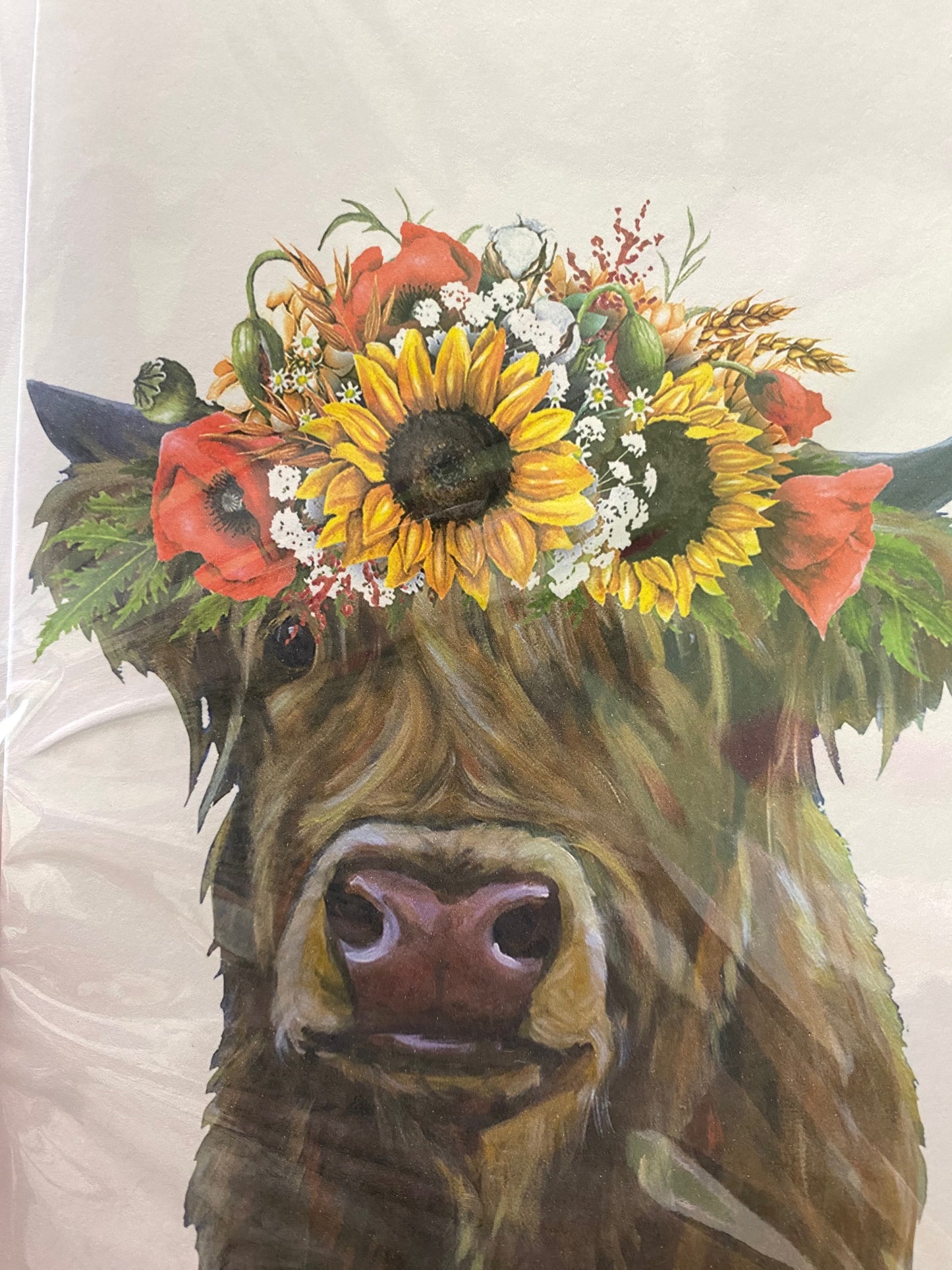 Flower Crown Farm Animal CARD